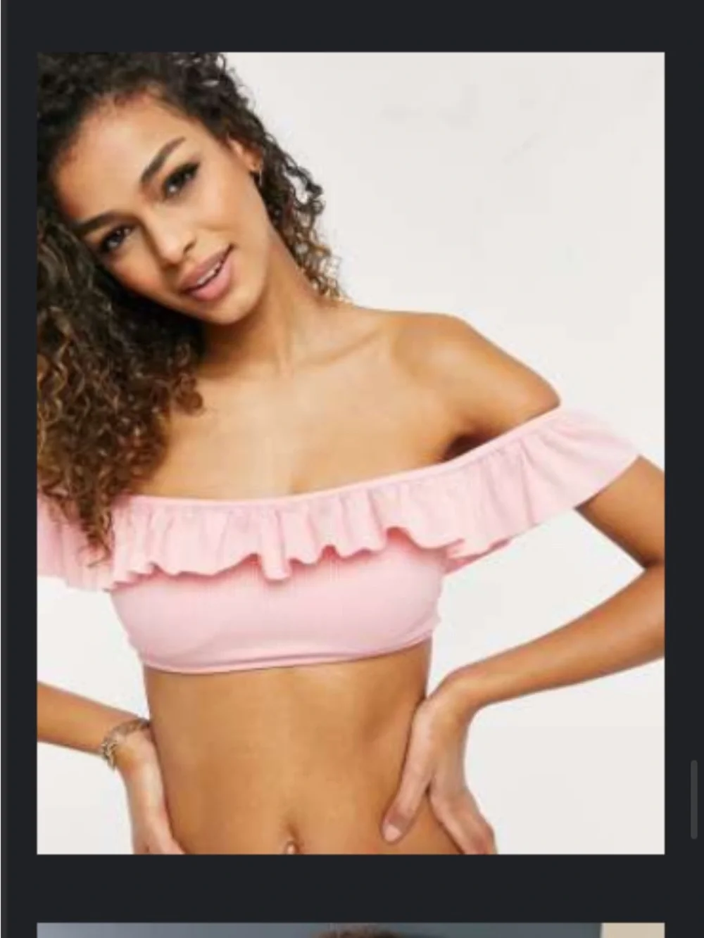 Ruffled Off-the-Shoulder Swim Top - Picture 3 of 4